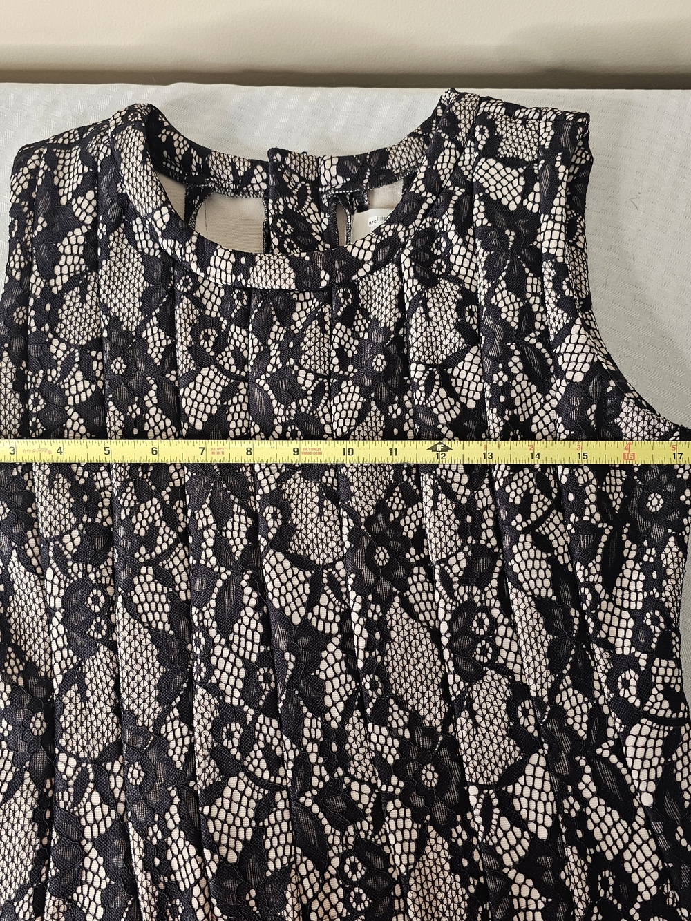 Anthropologie HD in Paris Black Belle Lace Fit & Flare Dress - Size Medium - Picture 4 of 5